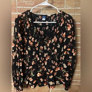Old Navy Black Floral Dress